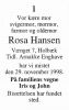 Rosa Anina Margrethe Theodora Hansens [I00131] død og begravelse -Avis artikel.